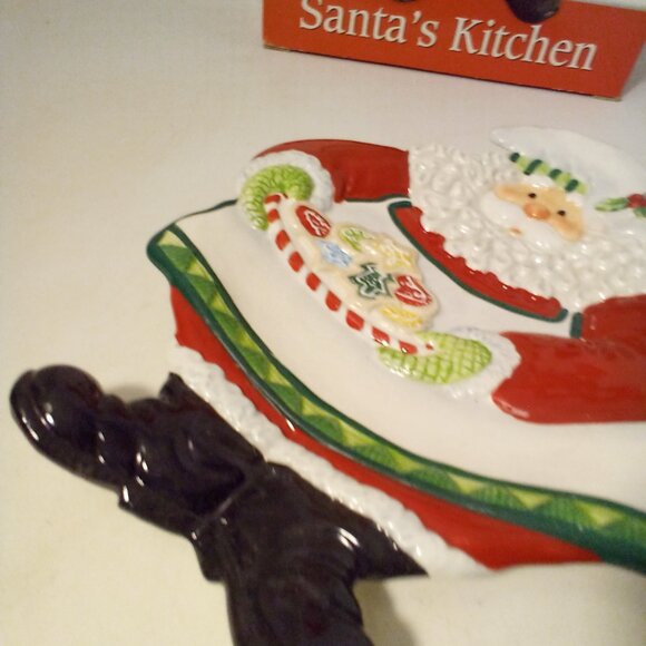 Fritz And Floyd Santa's Kitchen Canape Plate Christmas Cookies Holiday - Picture 6 of 13